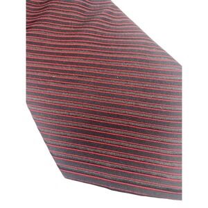 Express Tie 100% Italian Silk Burgundy Wine Red Black Textured Stripe Necktie